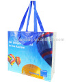 Bolsa de compras de comestibles impermeable reutilizable del logotipo de encargo impreso